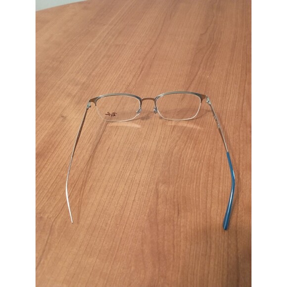 RAY-BAN RB6433 3041 Navy Blue Silver Half Rimless Eyeglasses Frame 53-19-145 - Picture 6 of 8